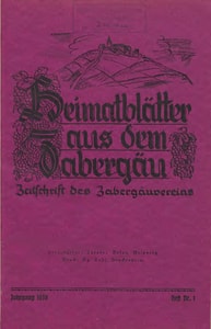 Titelblatt der Ausgabe 1938 I
