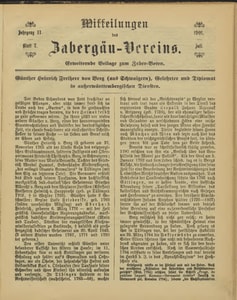 Titelblatt der Ausgabe 1901 VII