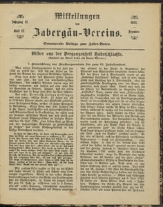 Titelblatt der Ausgabe 1901 XII