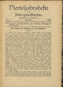 Titelblatt der Ausgabe 1903 III