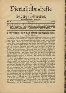 Titelblatt der Ausgabe 1903 IV