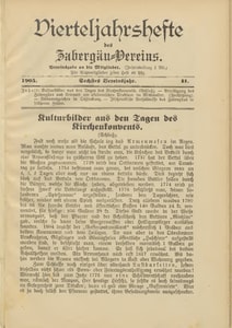 Titelblatt der Ausgabe 1905 II
