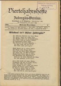 Titelblatt der Ausgabe 1906 I
