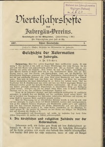 Titelblatt der Ausgabe 1907 I