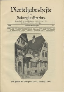 Titelblatt der Ausgabe 1908 IV
