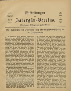 Titelblatt der Ausgabe 1900 IV