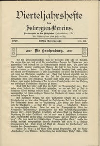 Titelblatt der Ausgabe 1910 II+III