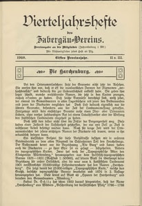 Titelblatt der Ausgabe 1910 II+III