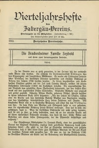 Titelblatt der Ausgabe 1912 II