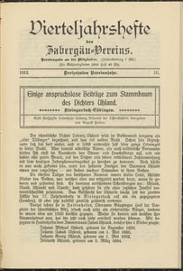 Titelblatt der Ausgabe 1912 III