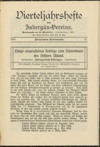 Titelblatt der Ausgabe 1912 III
