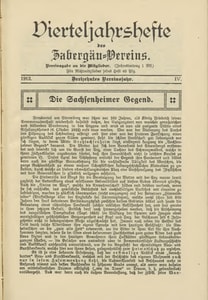 Titelblatt der Ausgabe 1912 IV