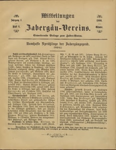 Titelblatt der Ausgabe 1900 VI