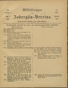 Titelblatt der Ausgabe 1900 VII