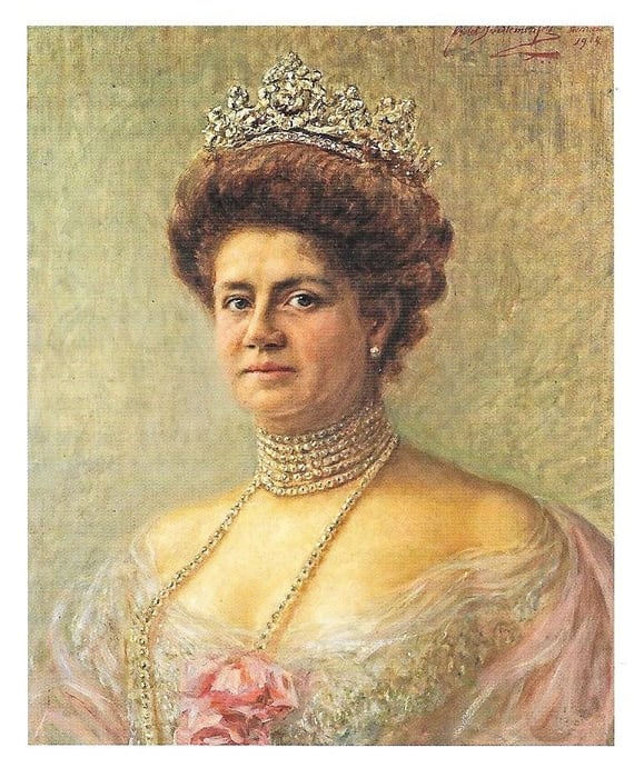 Königin Charlotte, 1914, 2. Ehefrau von König Wilhelm II